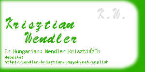 krisztian wendler business card